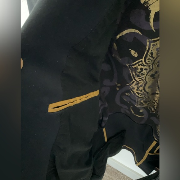 Howe Black Men’s Blazer Jacket with decorative lining - Size 48 - Picture 7 of 11